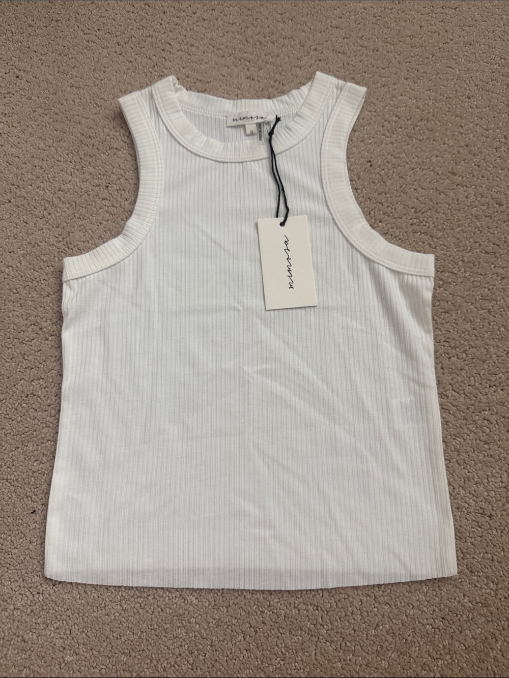 White ribbed tank